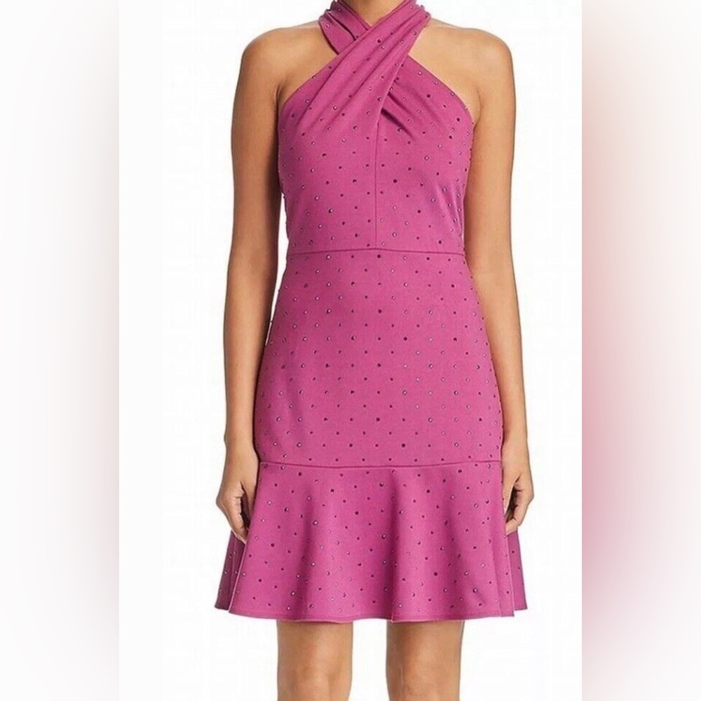 NWT LE GALI Sherry Rhinestone Studded Cocktail Party Dress Size S